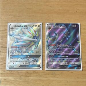 Solgaleo GX and Lunala GX Pokémon Cards